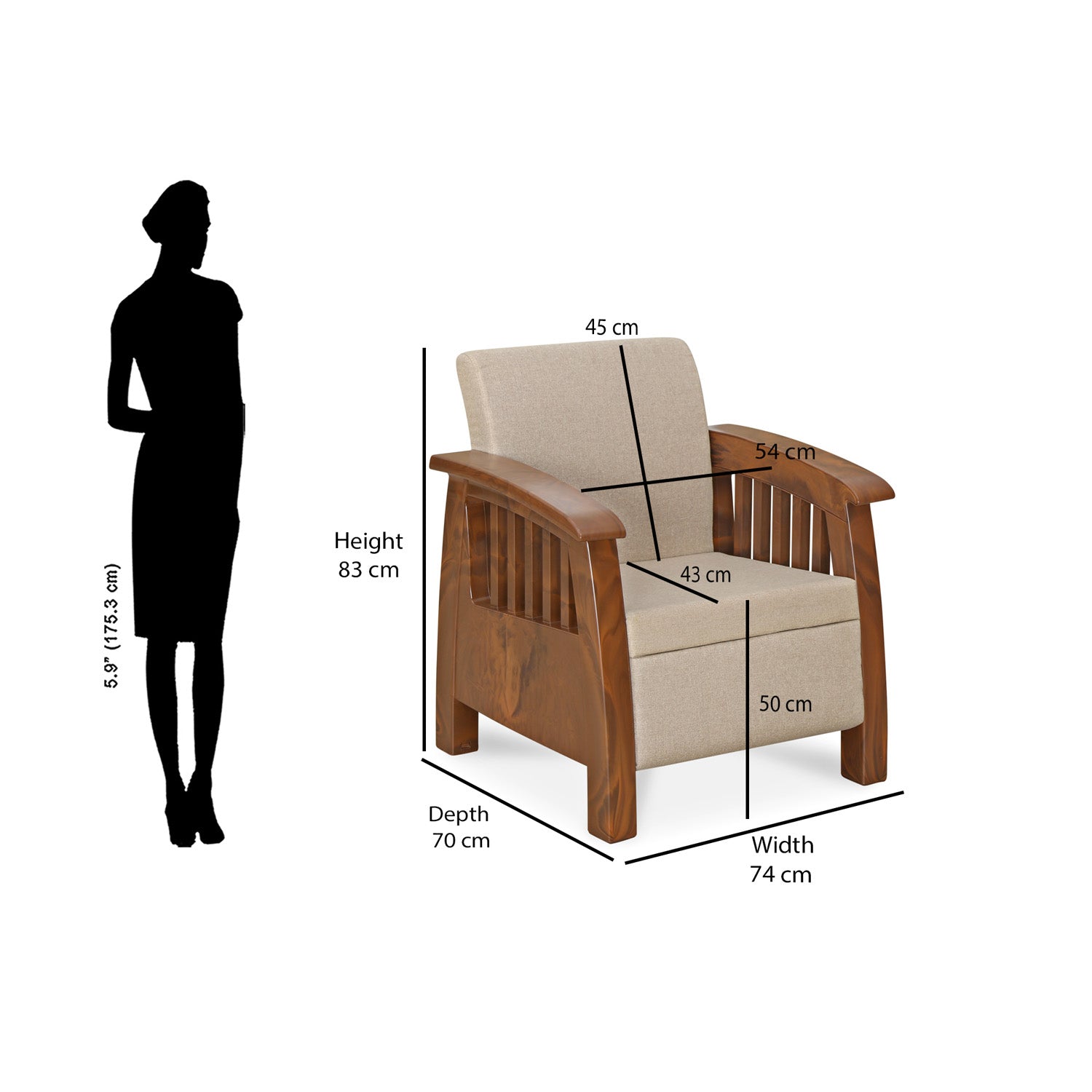 Nilkamal Aspire 3+1+1 Seater Plastic Sofa Set (Walnut) - Nilkamal | VK Furniture & Electronics Mangalore