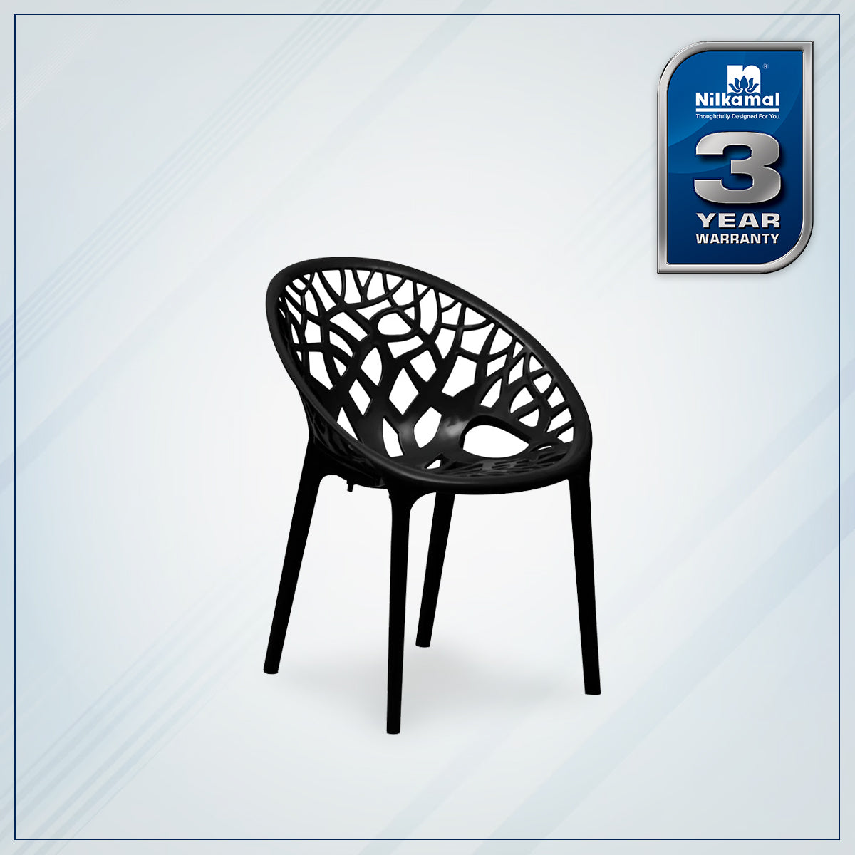 Nilkamal Crystal Polypropylene Premium Chair (Iron Black) - Nilkamal | VK Furniture & Electronics Mangalore