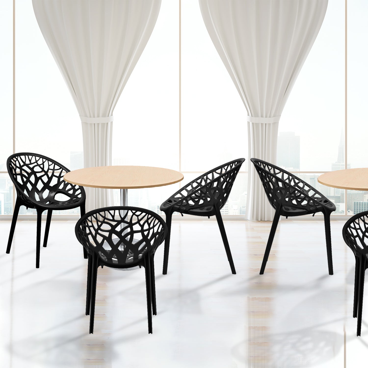 Nilkamal Crystal Polypropylene Premium Chair (Iron Black) - Nilkamal | VK Furniture & Electronics Mangalore