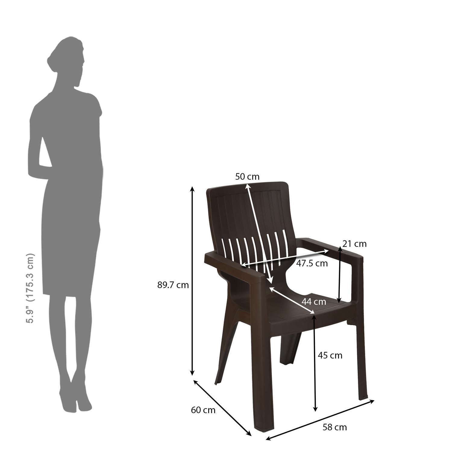 Nilkamal Ortho Comfort Plastic Arm Chair - Nilkamal | VK Furniture & Electronics Mangalore