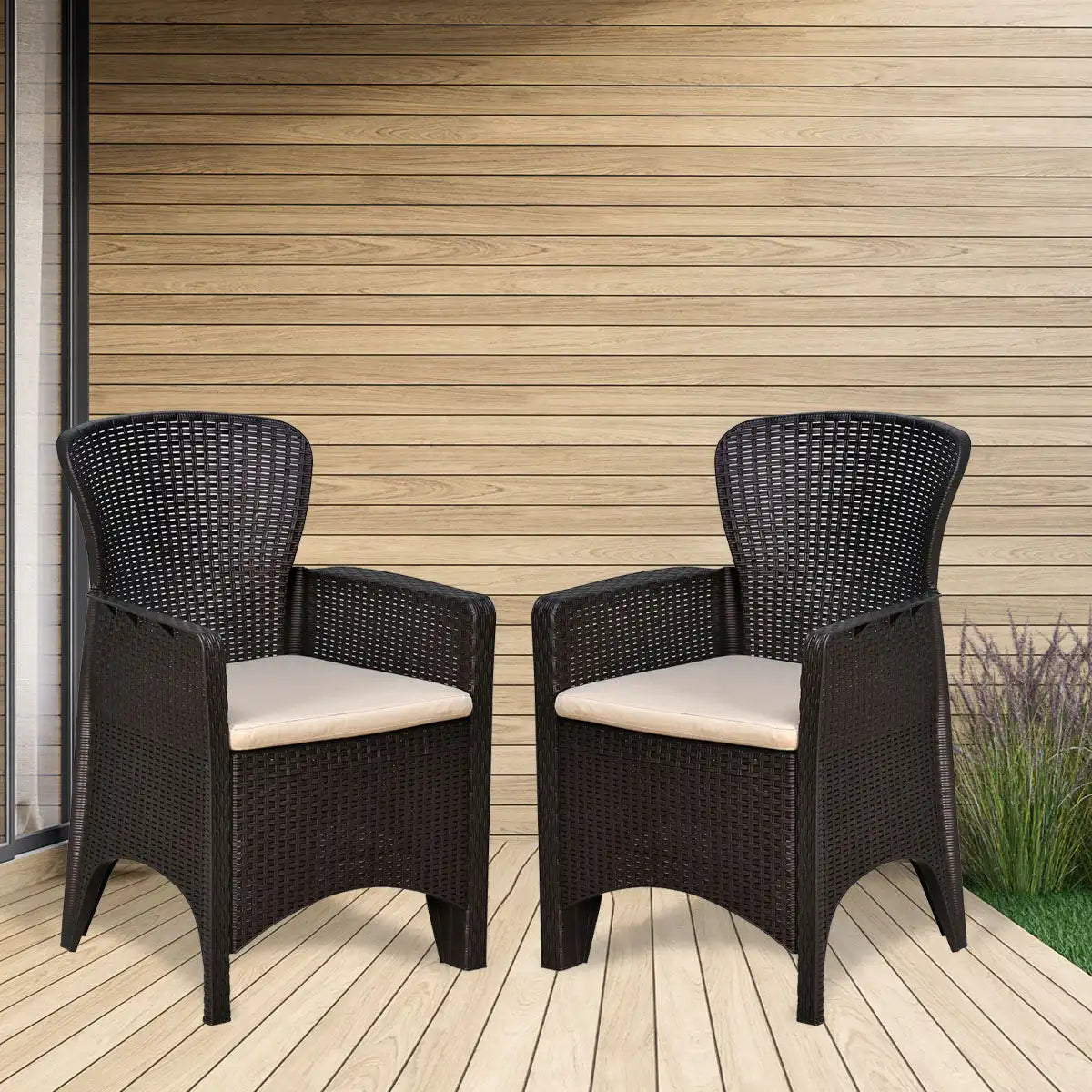 Nilkamal Breeze One Seater Plastic Sofa Chair with Cushion, Set of 2 — Nilkamal | VK Furniture Mangalore
