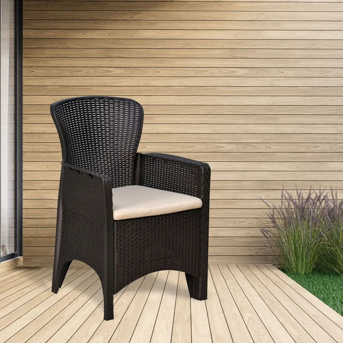Nilkamal Breeze One Seater Plastic Sofa Chair with Cushion, Set of 2 - Nilkamal | VK Furniture & Electronics Mangalore