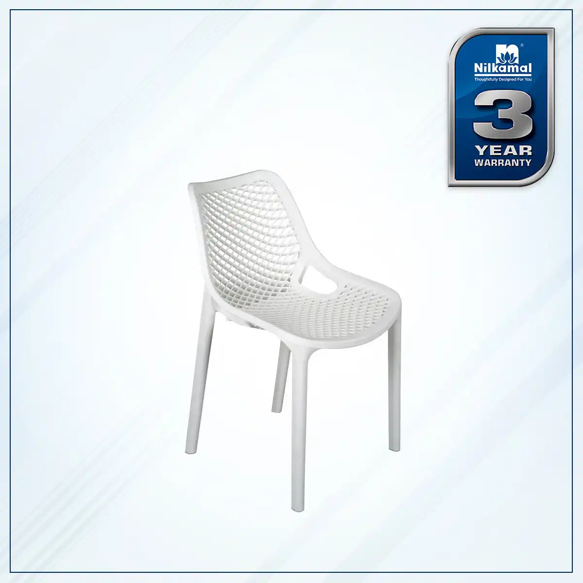 Nilkamal Vento Chair (Milky White) - Nilkamal | VK Furniture & Electronics Mangalore
