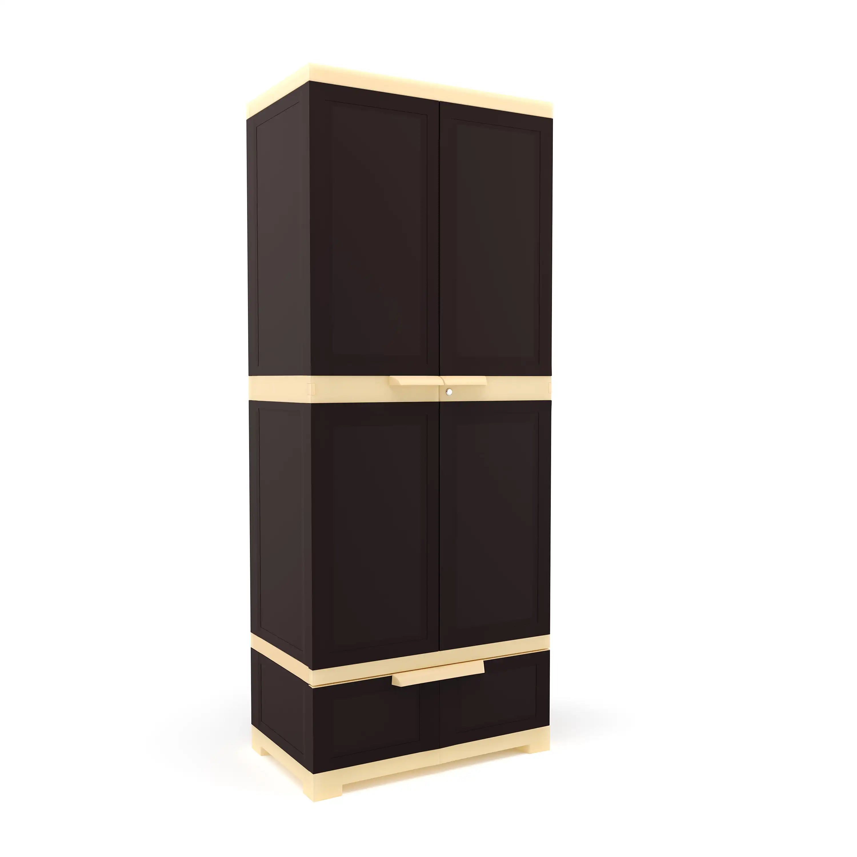 Nilkamal Freedom FMDR 1B Plastic Storage Cabinet with 1 Drawer (Weathered Brown / Biscuit) - Nilkamal | VK Furniture & Electronics Mangalore
