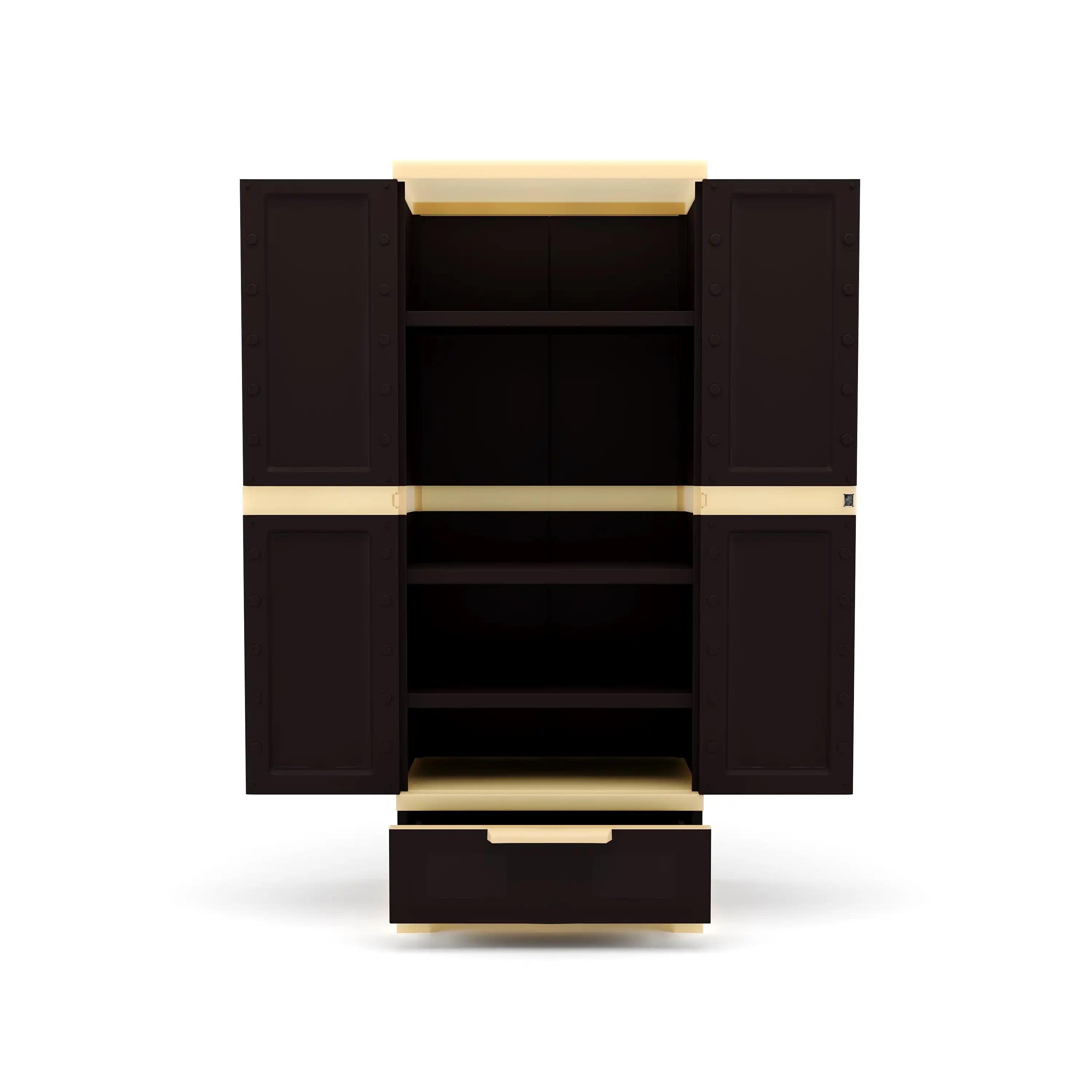 Nilkamal Freedom FMDR 1B Plastic Storage Cabinet with 1 Drawer (Weathered Brown / Biscuit) - Nilkamal | VK Furniture & Electronics Mangalore