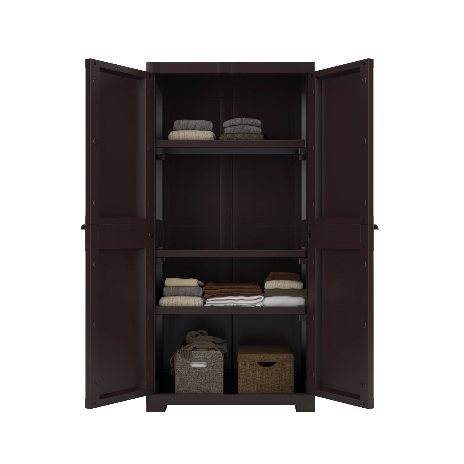 Nilkamal Freedom FMM Plastic Storage Cabinet (Weather Brown) - Nilkamal | VK Furniture & Electronics Mangalore