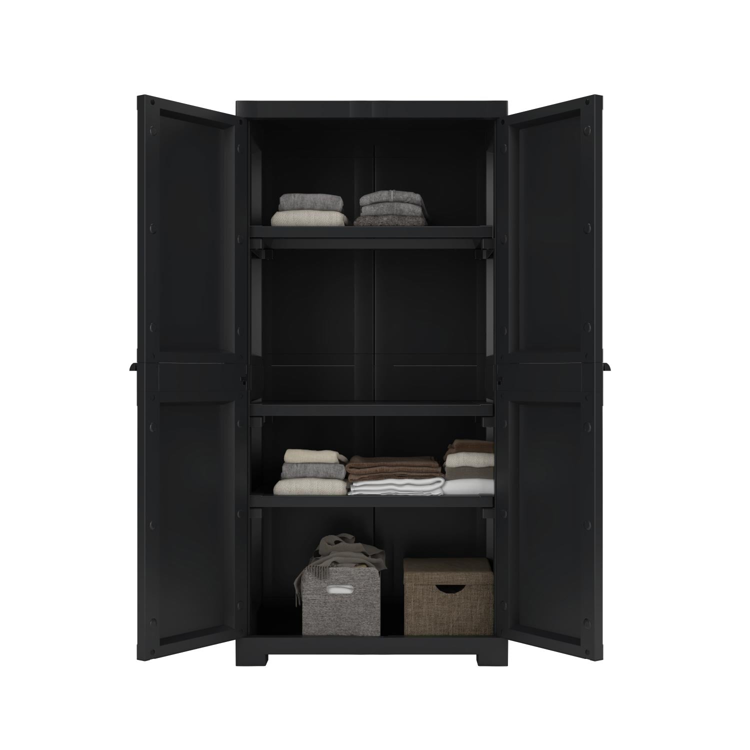 Nilkamal Freedom FMM Plastic Storage Cabinet (Charcoal Grey) - Nilkamal | VK Furniture & Electronics Mangalore