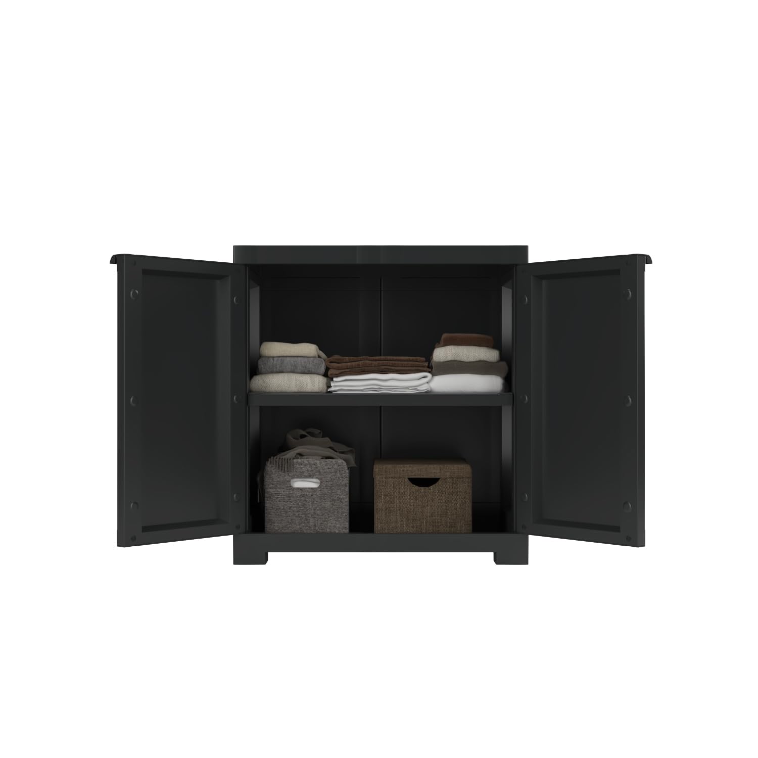 Nilkamal Freedom Small (FMS) Plastic Storage Cabinet (Charcoal Grey) - Nilkamal | VK Furniture & Electronics Mangalore