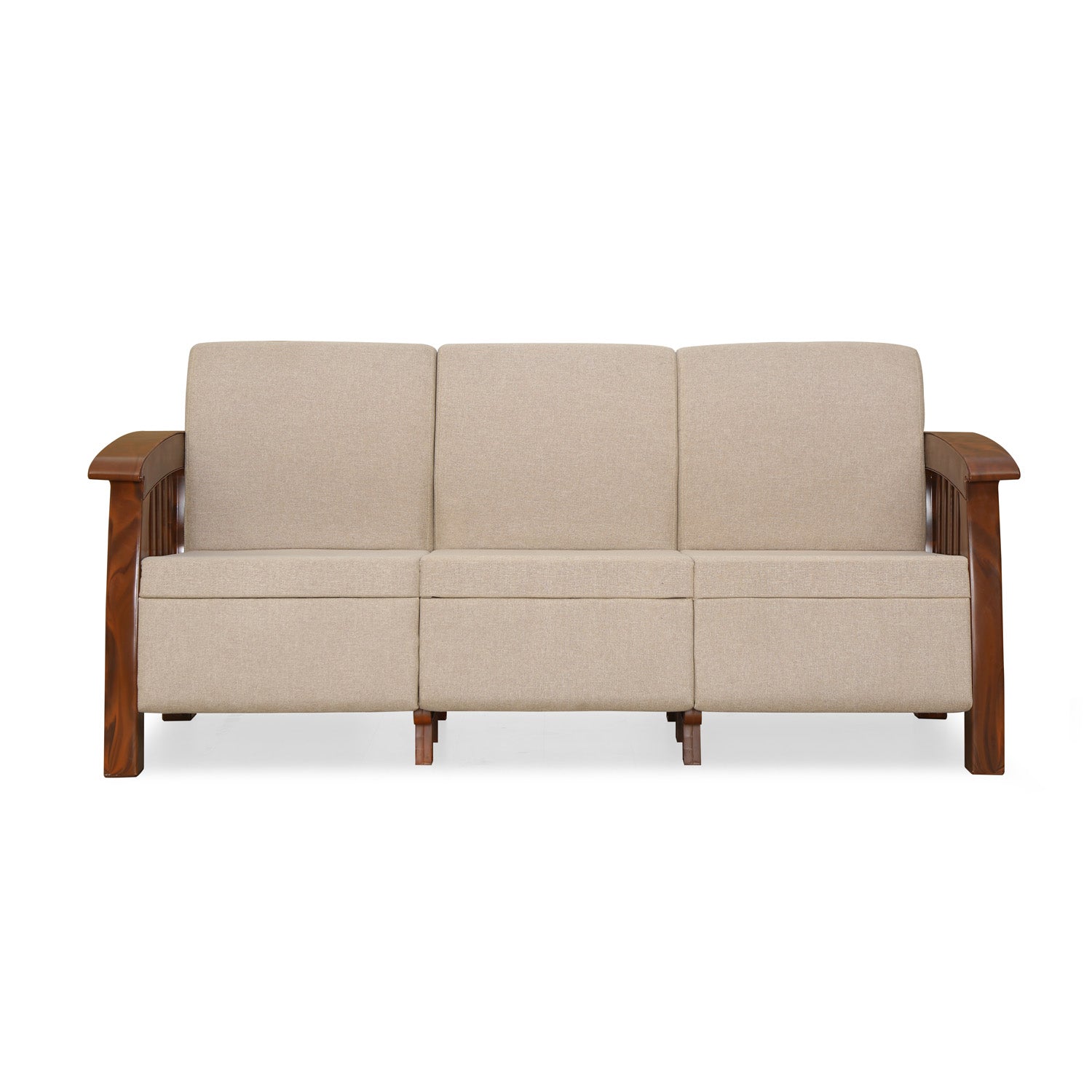 Nilkamal Aspire 3 Seater Plastic Sofa (Walnut) - Nilkamal | VK Furniture & Electronics Mangalore