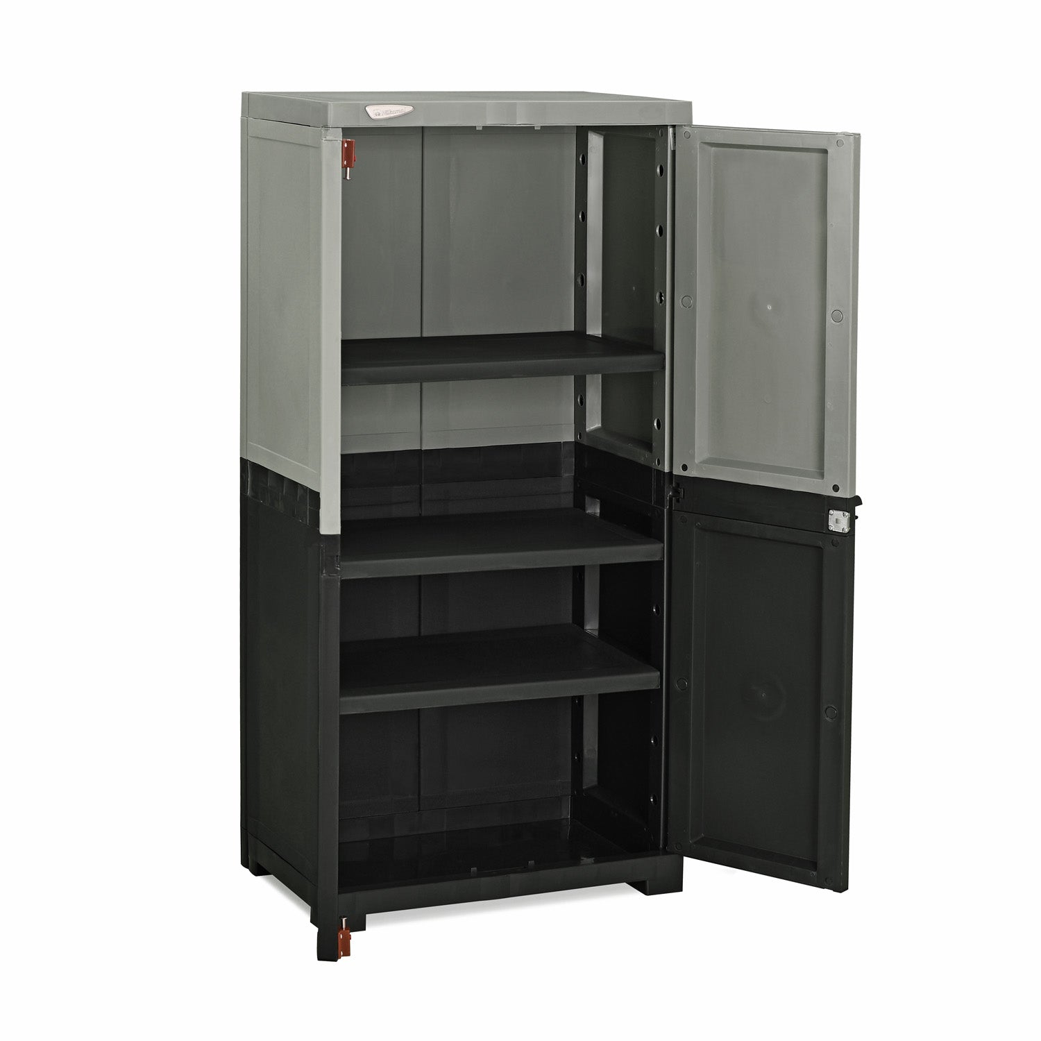 Nilkamal Freedom Mini Medium (FMM Duet) Plastic Storage Cabinet (Haze Grey/Charcoal Grey) - Nilkamal | VK Furniture & Electronics Mangalore