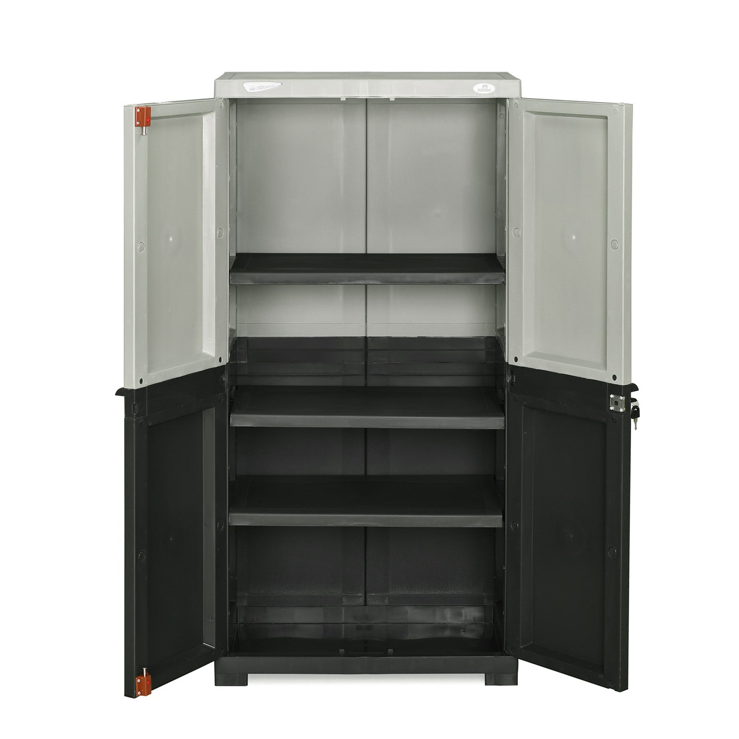 Nilkamal Freedom Mini Medium (FMM Duet) Plastic Storage Cabinet (Haze Grey/Charcoal Grey) - Nilkamal | VK Furniture & Electronics Mangalore