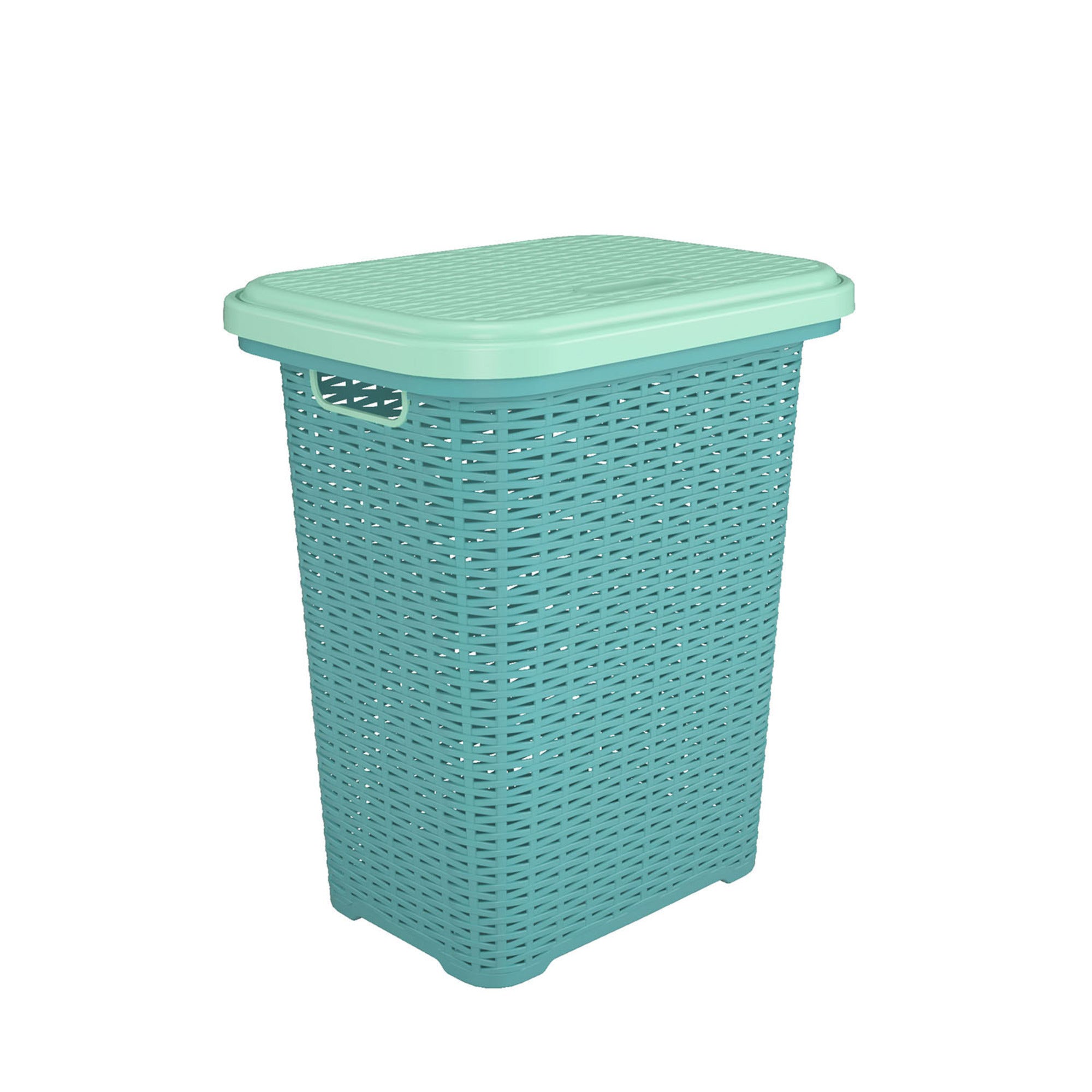 Nilkamal Elegance Laundry Basket 50 Litre with Lid (Sapphire Blue & Sea Blue) - Nilkamal | VK Furniture & Electronics Mangalore