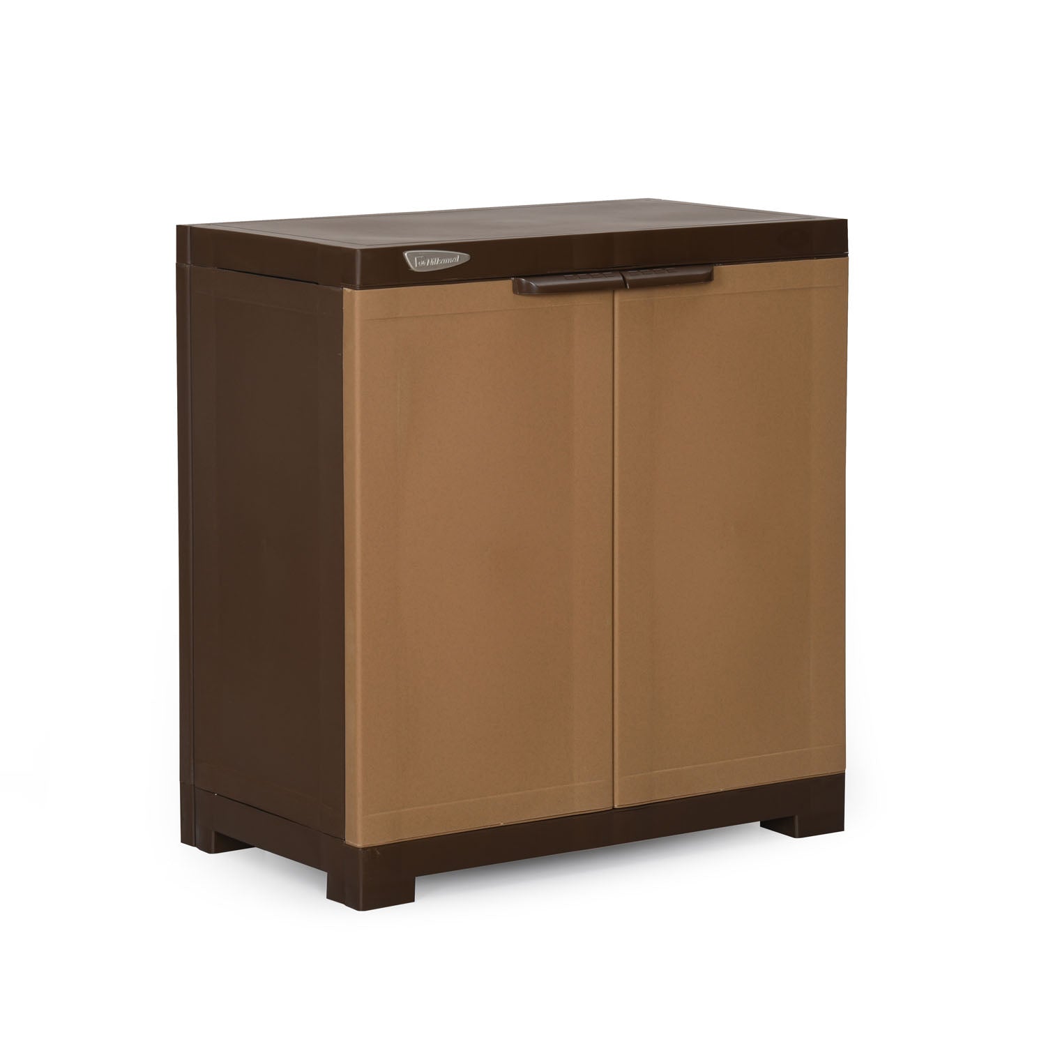 Nilkamal Freedom Mini Small (FMS) Compact Plastic Kids Storage Cabinet/Bookshelf (Sandy & Dark Brown) - Nilkamal | VK Furniture & Electronics Mangalore