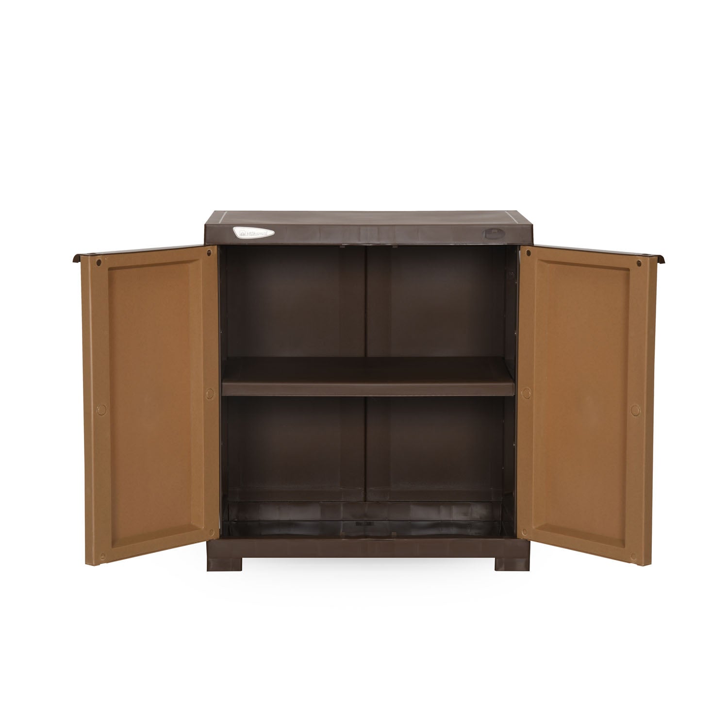 Nilkamal Freedom Mini Small (FMS) Compact Plastic Kids Storage Cabinet/Bookshelf (Sandy & Dark Brown) - Nilkamal | VK Furniture & Electronics Mangalore