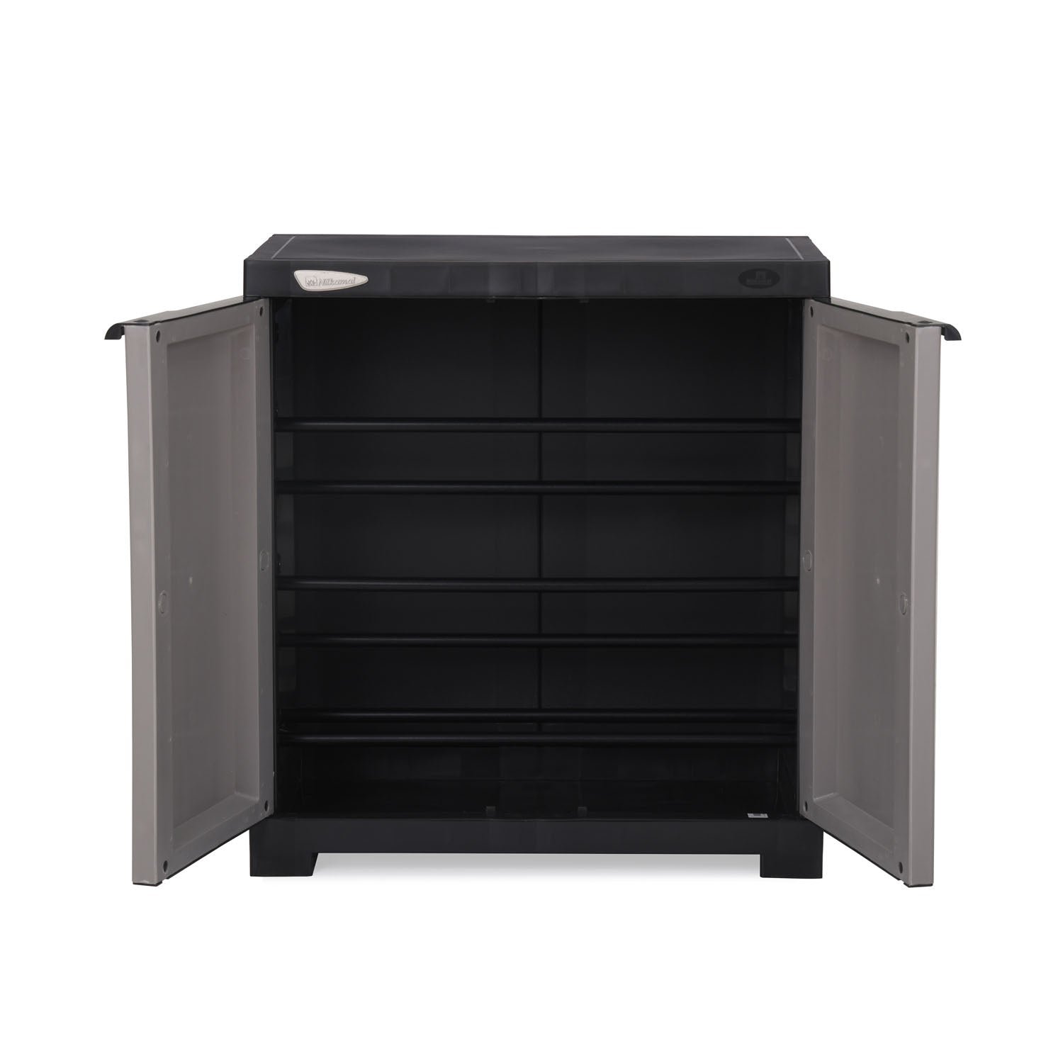 Nilkamal Freedom Mini 09 (FMSC09) Shoe Rack Plastic Cabinet (Grey/Charcoal Grey) - Nilkamal | VK Furniture & Electronics Mangalore