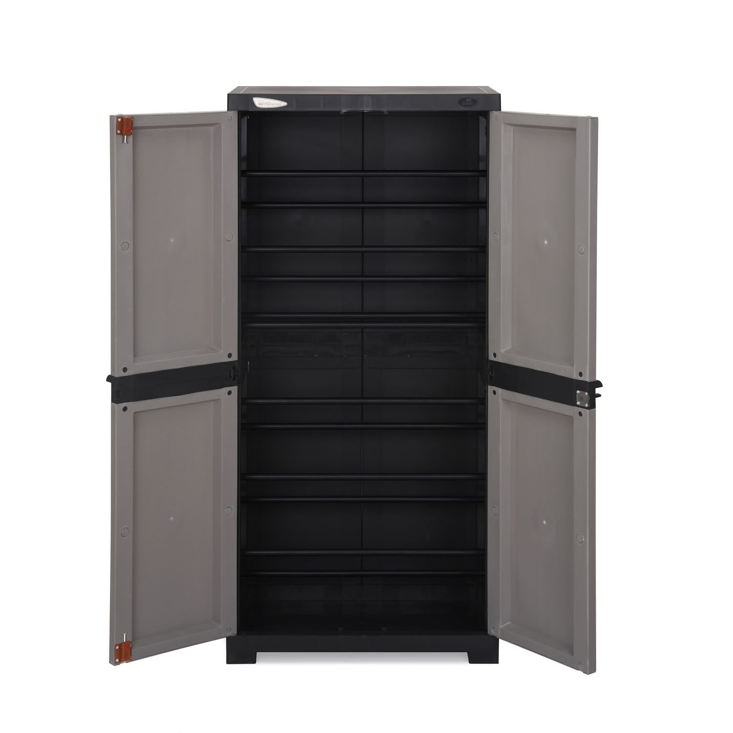 Nilkamal Freedom Large 18 (FMSC18) Shoe Rack Plastic Cabinet (Grey/Charcoal Grey) - Nilkamal | VK Furniture & Electronics Mangalore