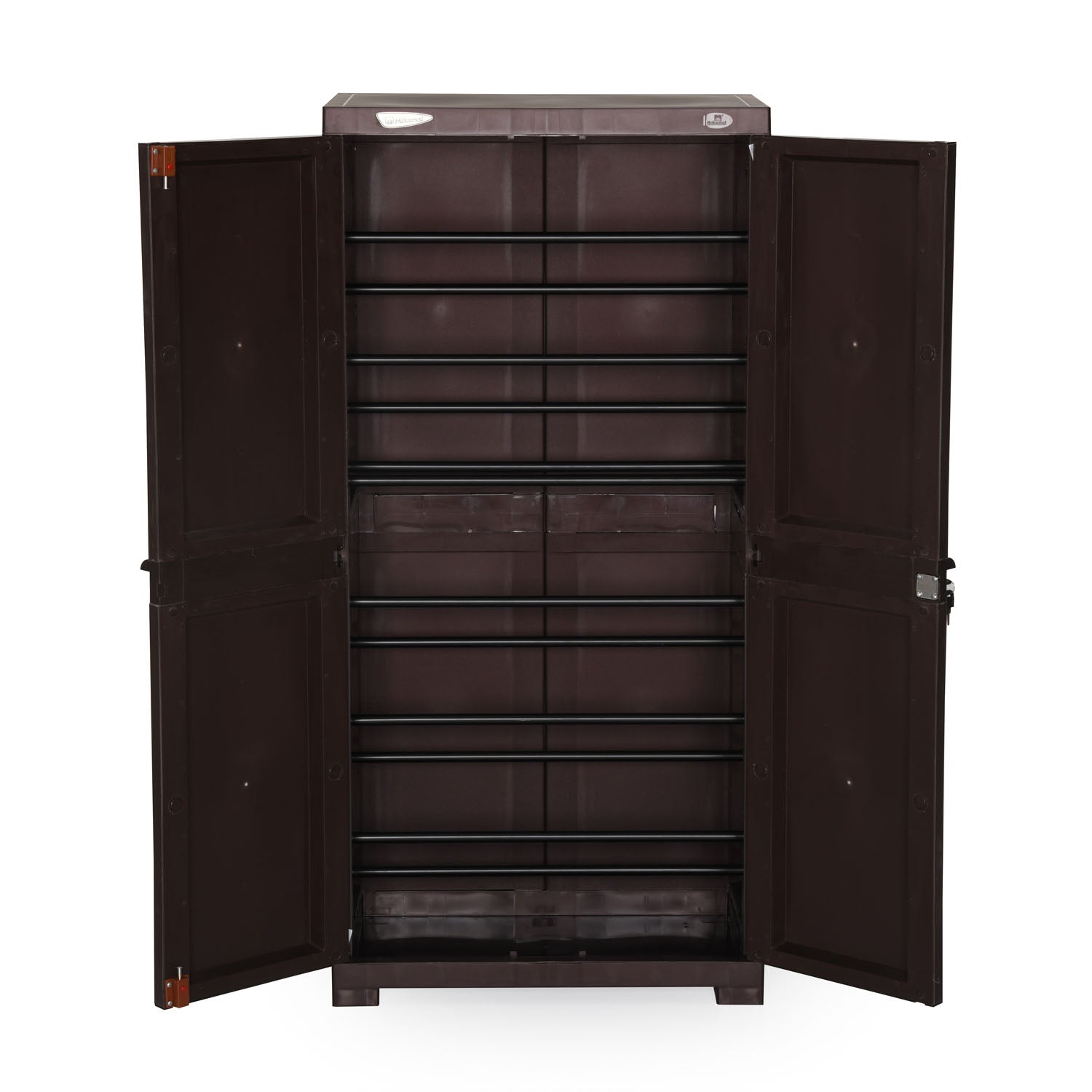 Nilkamal Freedom Large 18 (FMSC18) Shoe Rack Plastic Cabinet (Weather Brown) - Nilkamal | VK Furniture & Electronics Mangalore