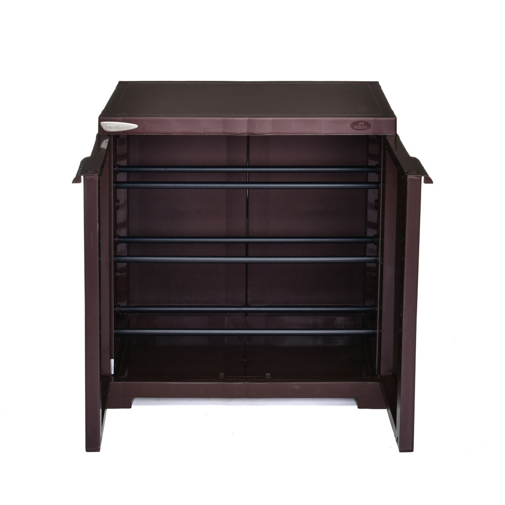 Nilkamal Freedom Mini 09 (FMSC09) Plastic Shoe Cabinet (Weather Brown) - Nilkamal | VK Furniture & Electronics Mangalore