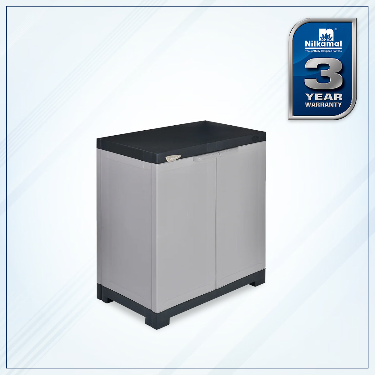 Nilkamal Freedom Mini Small (FMS) Plastic Storage Cabinet/Bookshelf (Haze Grey/Charcoal Grey) - Nilkamal | VK Furniture & Electronics Mangalore