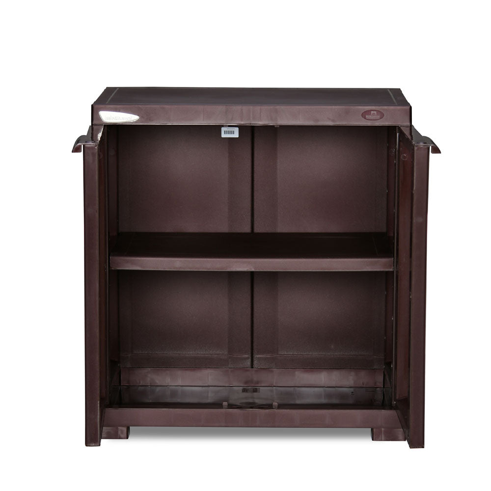 Nilkamal Freedom Mini Small (FMS) Plastic Storage Cabinet/Bookshelf (Weather Brown) - Nilkamal | VK Furniture & Electronics Mangalore