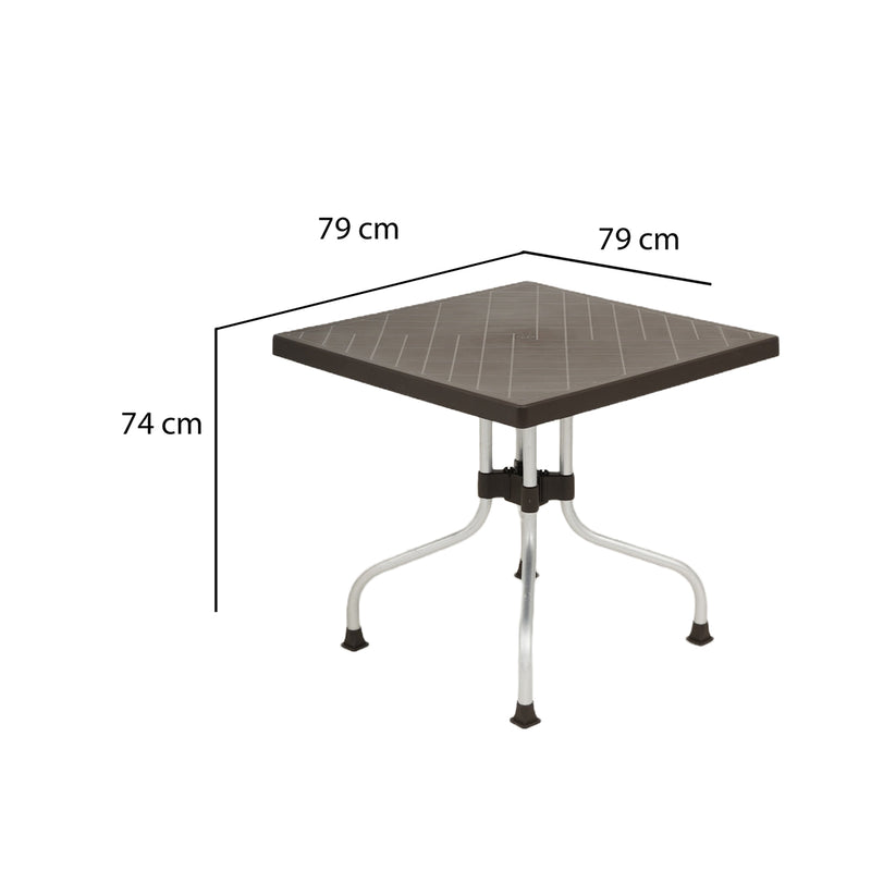 Nilkamal Orchid 1 + 4 Chair Plastic Dining Set (Season Rust Brown) - Nilkamal | VK Furniture & Electronics Mangalore