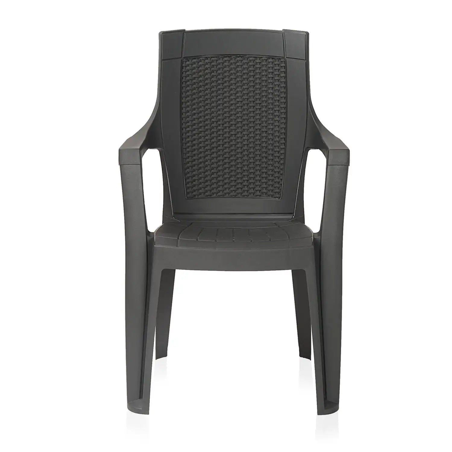 Nilkamal Mystique Plastic Arm Chair (Charcoal Grey) - Nilkamal | VK Furniture & Electronics Mangalore