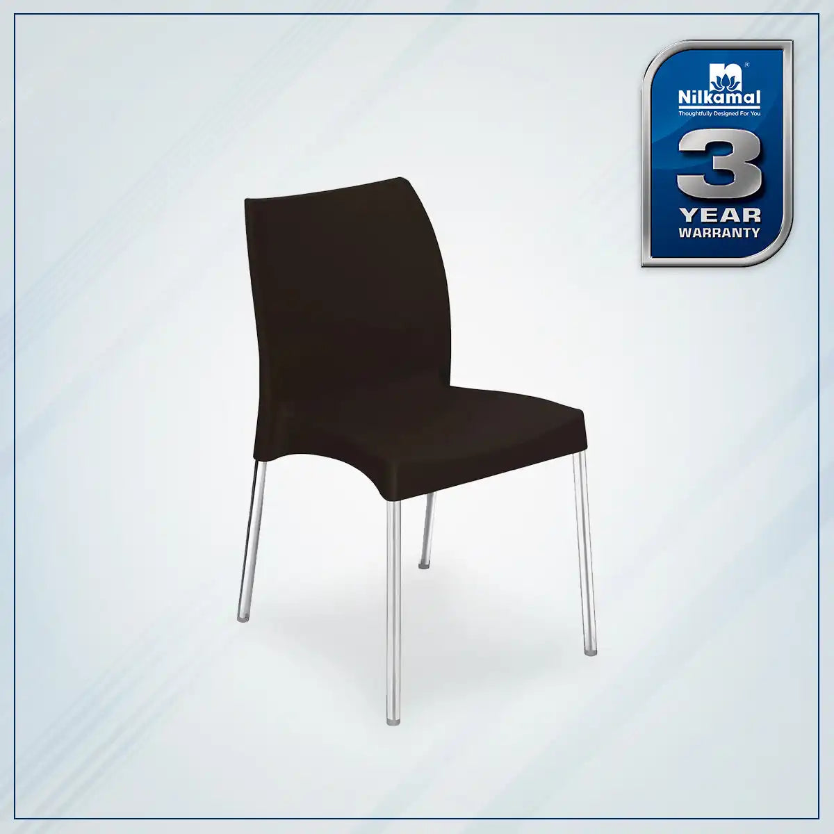 Nilkamal Novella 07 Plastic Armless Chair (Season Rust Brown) - Nilkamal | VK Furniture & Electronics Mangalore