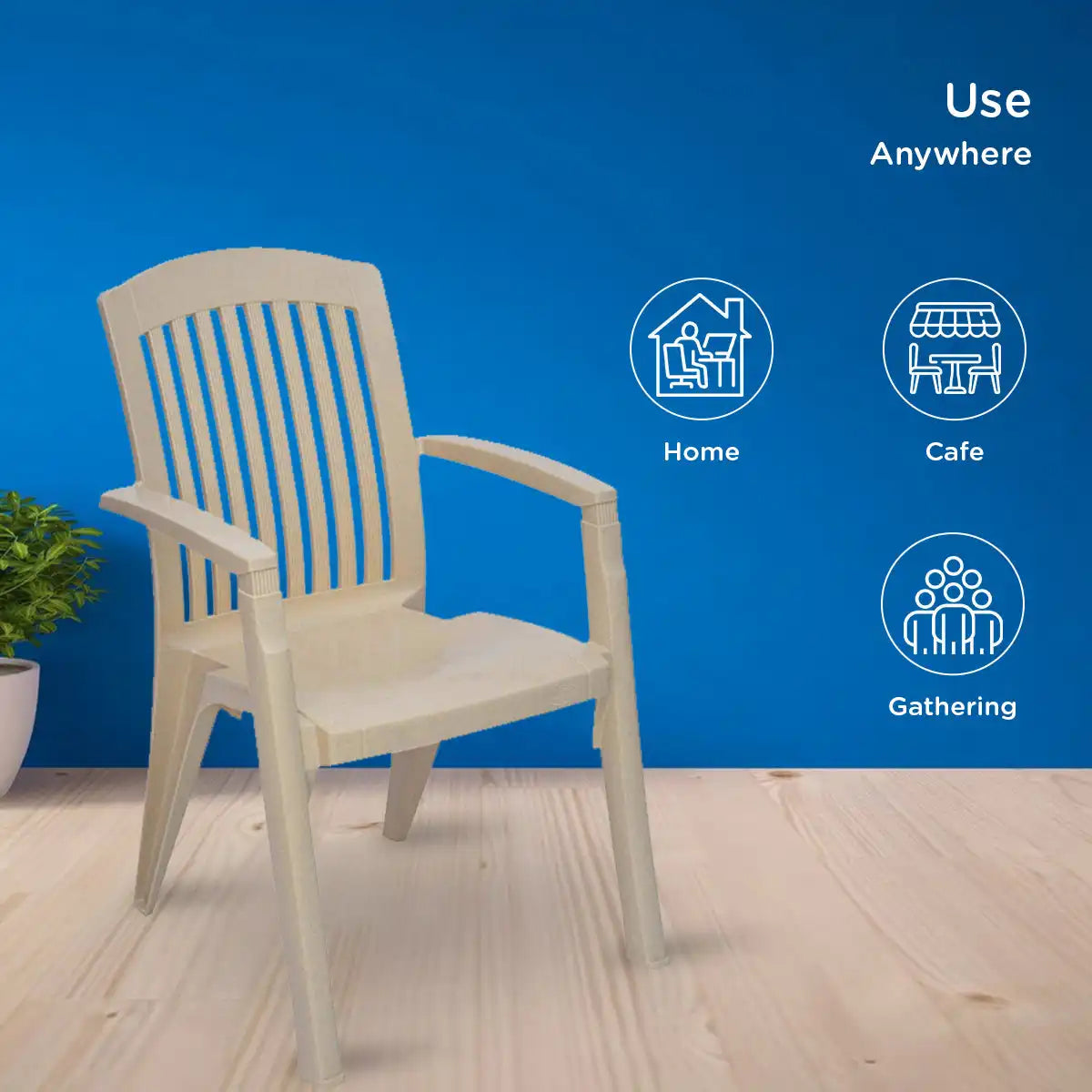 Nilkamal Heritage Plastic Arm Chair - Nilkamal | VK Furniture & Electronics Mangalore