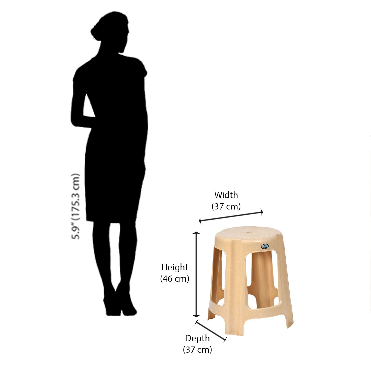 Nilkamal STL10 Plastic Stool - Nilkamal | VK Furniture & Electronics Mangalore