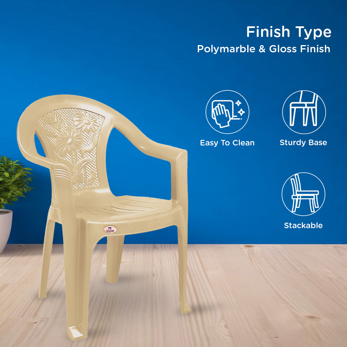 Nilkamal CHR2060 Plastic Arm Chair - Nilkamal | VK Furniture & Electronics Mangalore
