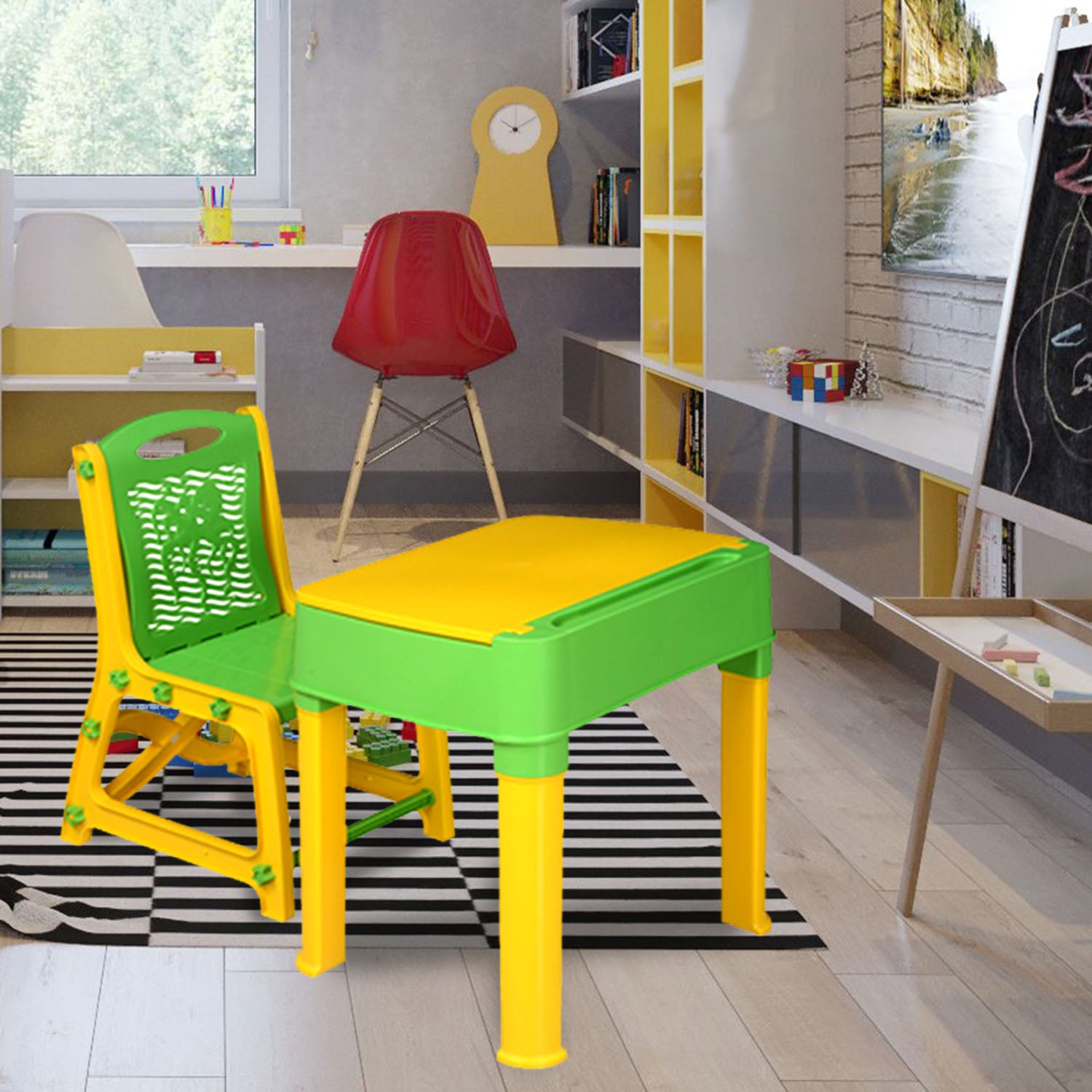 Nilkamal Apple Plastic Junior Study Set - Nilkamal | VK Furniture & Electronics Mangalore