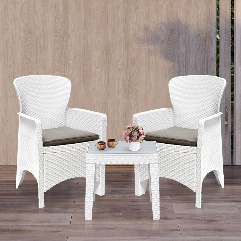 NILKAMAL BREEZE CENTER TABLE WITH GLASS (MILKY WHITE) — Nilkamal | VK Furniture Mangalore