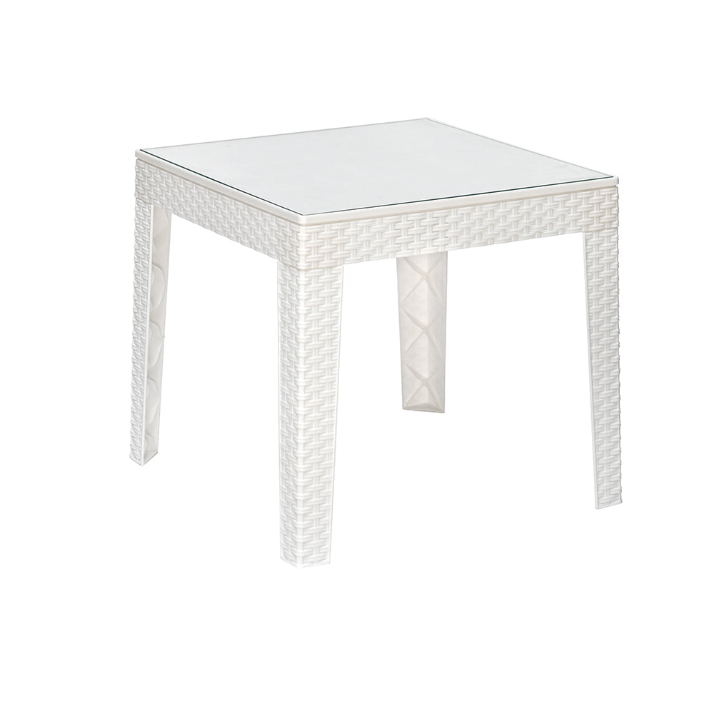 Nilkamal Breeze Center Table with Glass (Milky White) - Nilkamal | VK Furniture & Electronics Mangalore