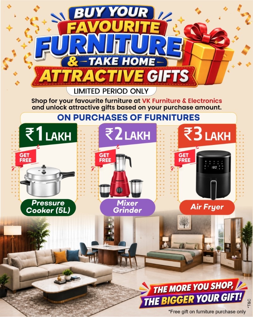 VK Furniture Free Gifts Offer Banner