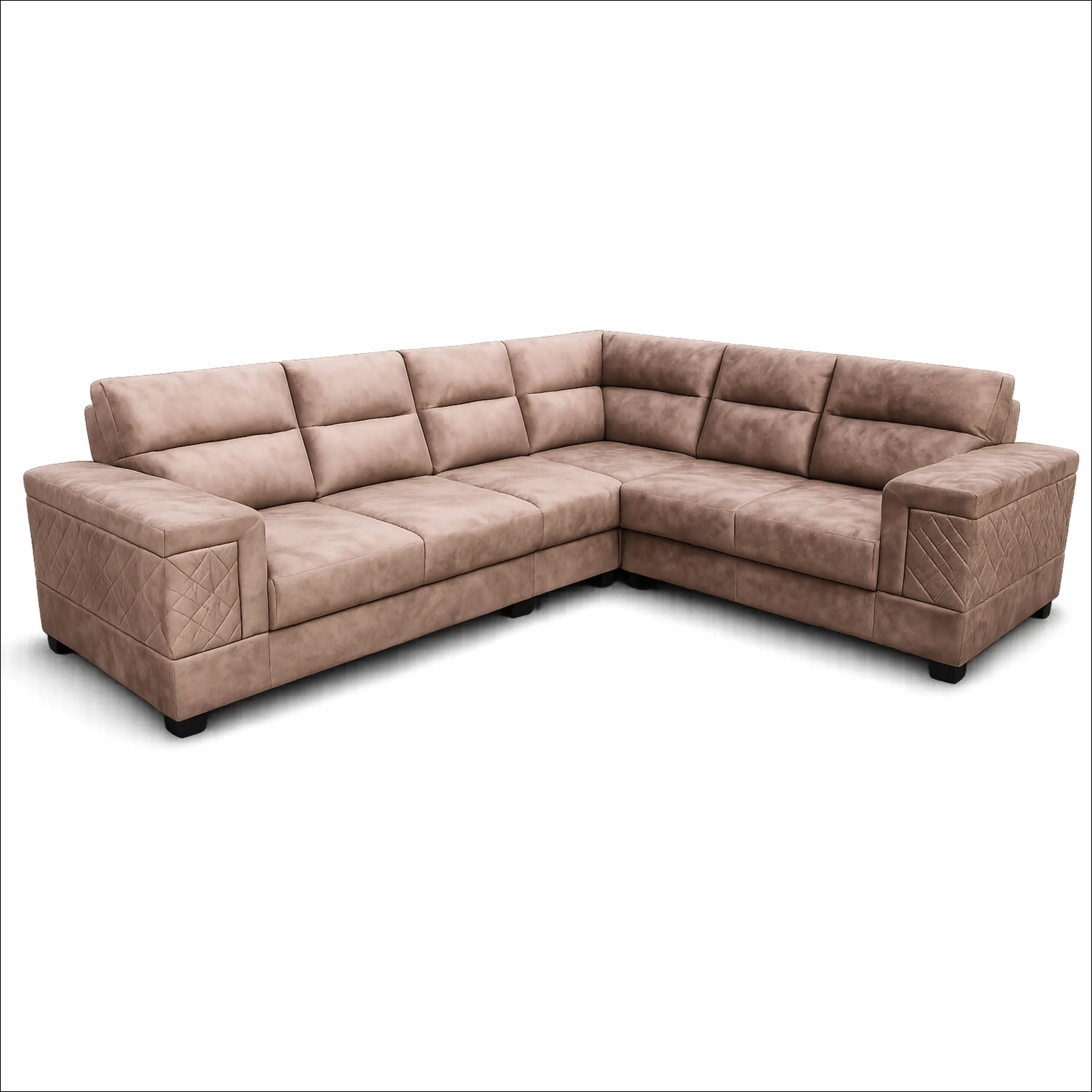 VK Vanish L Corner Rexin Sofa