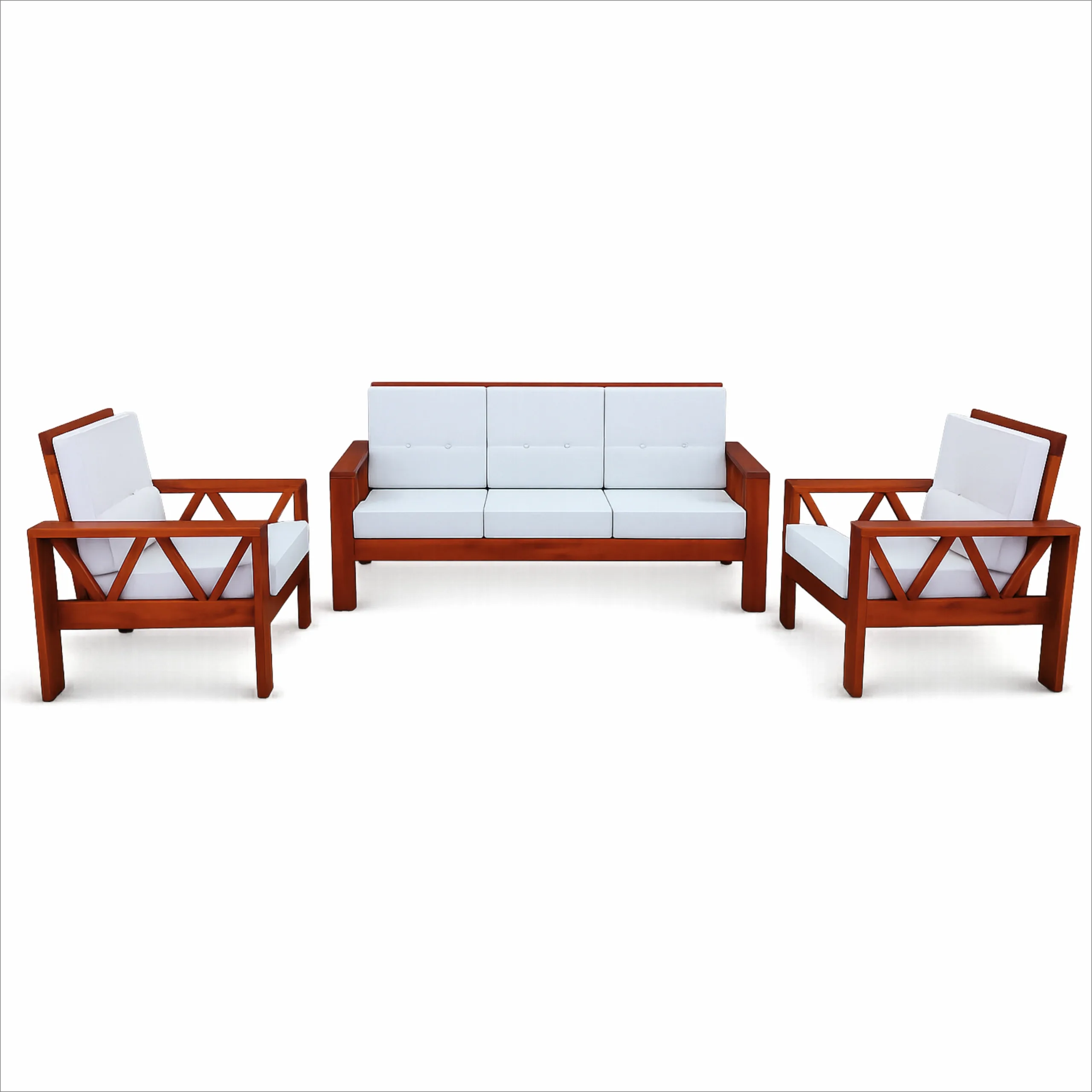 VK Winchister Wooden Sofa (3+1+1)