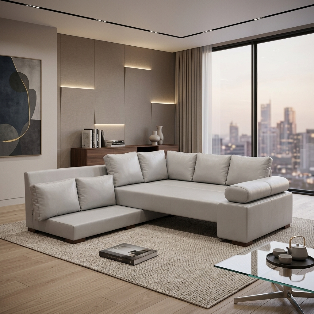 VK 2 IN 1 CORNER SOFA SET