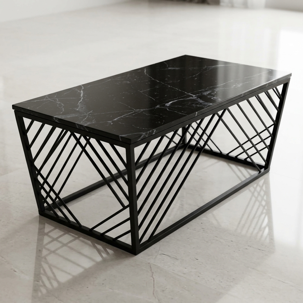 NILKAMAL CENTER TABLE 5 (MARBLE BEIGE) — Nilkamal | VK Furniture Mangalore