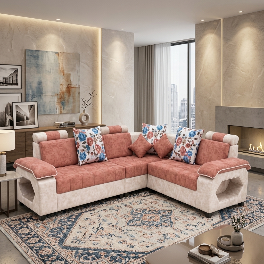 VK AMAZE 2ND CORNER SOFA SET — VK Furniture & Electronics | VK Furniture Mangalore