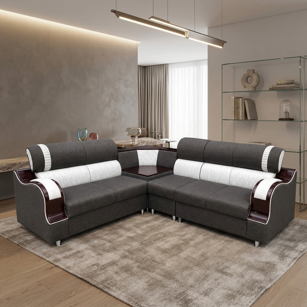 VK MALASIAN CORNER SOFA SET — VK Furniture & Electronics | VK Furniture Mangalore