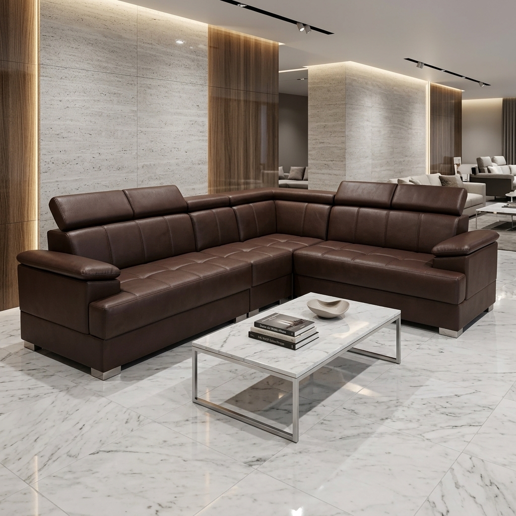VK SILVIA CORNER SOFA SET — VK Furniture & Electronics | VK Furniture Mangalore
