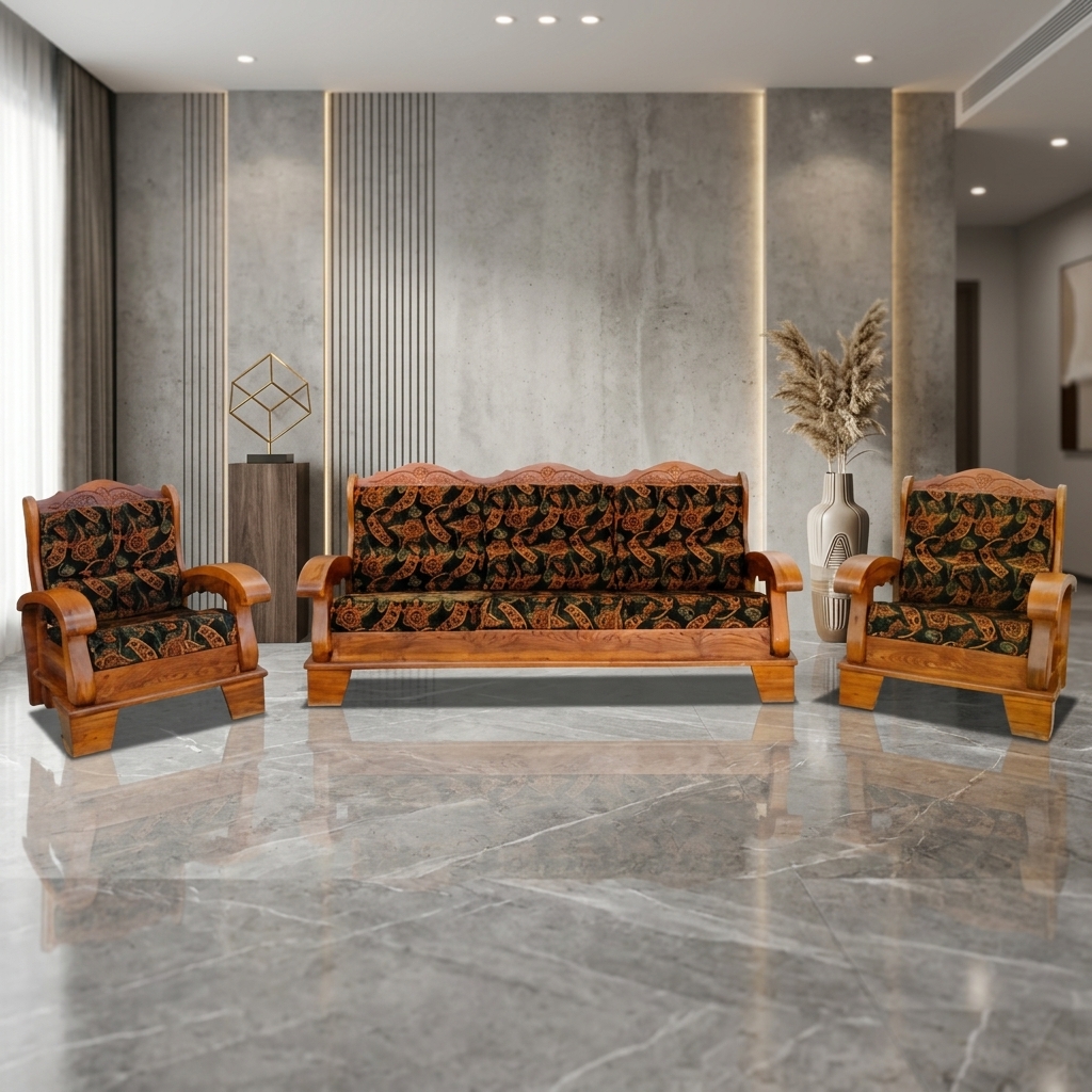 VK SINGAPOORI 3+1+1 SOFA SETS — VK Furniture & Electronics | VK Furniture Mangalore