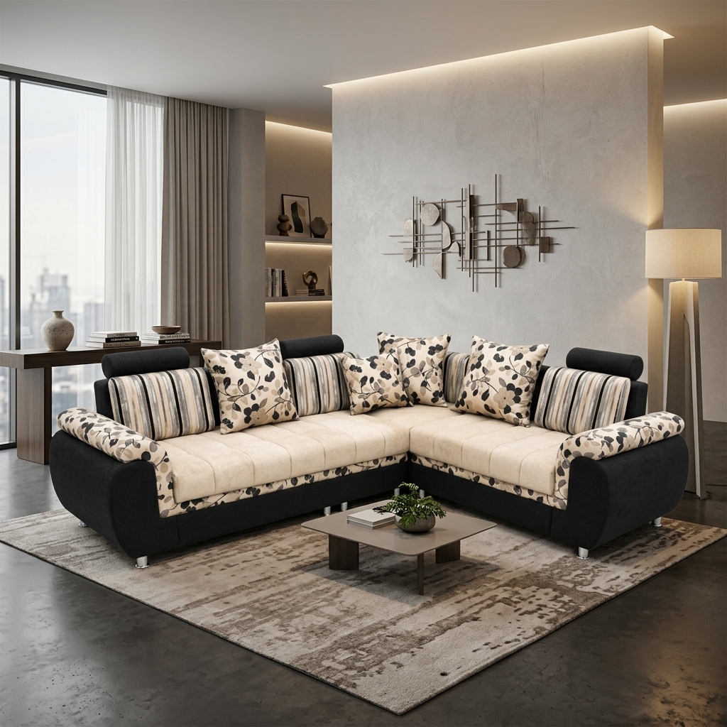 VK TAKAWALA CORNER SOFA SET — VK Furniture & Electronics | VK Furniture Mangalore