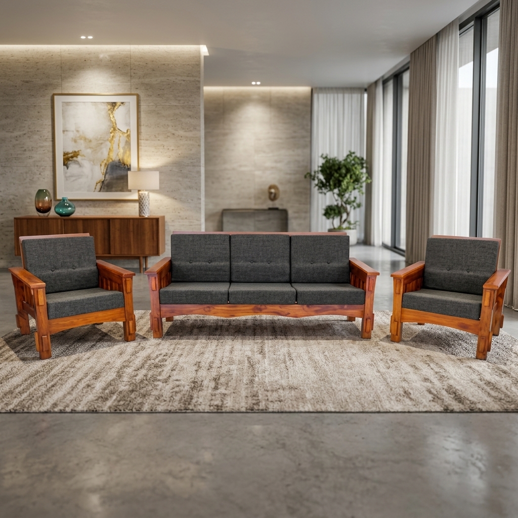 VK TURBO 3+1+1 SOFA SET — VK Furniture & Electronics | VK Furniture Mangalore