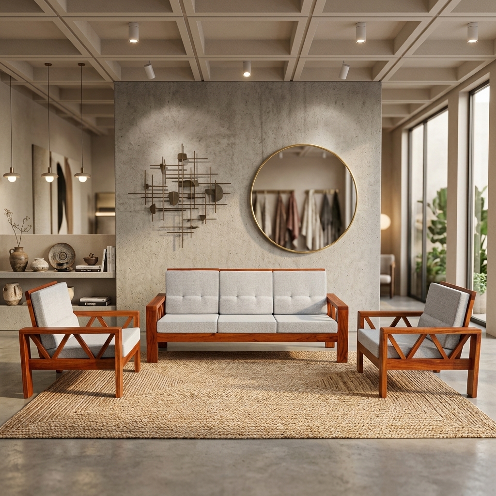 VK WINCHESTER 3+1+1 SOFA SET — VK Furniture & Electronics | VK Furniture Mangalore