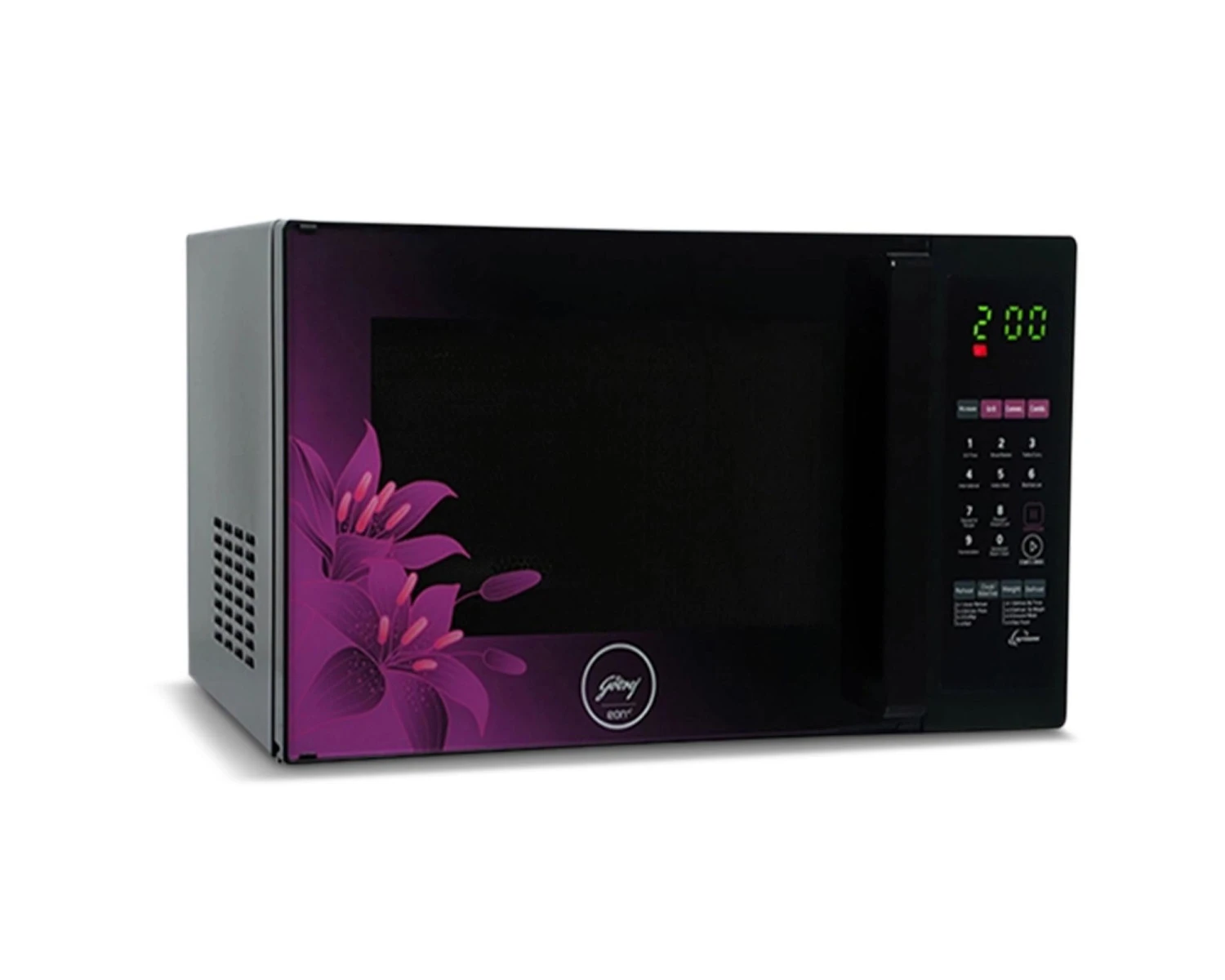 GODREJ MICRO WAVE OVEN GME 734 CR1 PM 34LTR VIOLET FLORAL - VK Furniture | VK Furniture & Electronics Mangalore