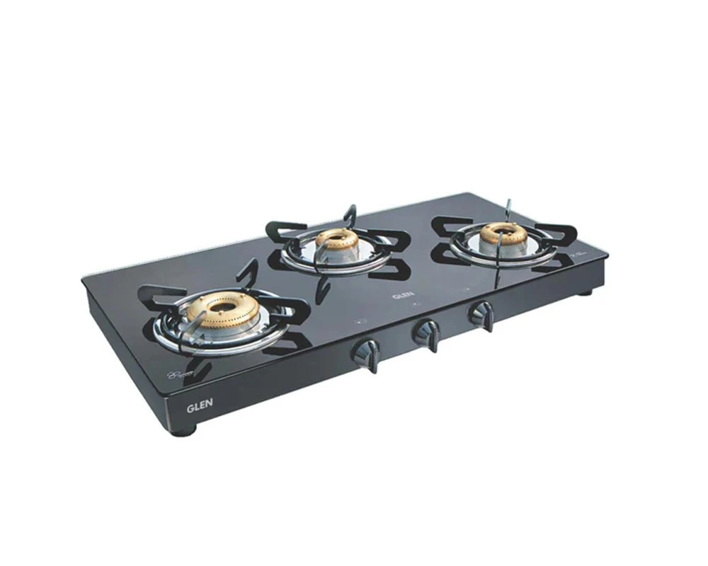 GLEN LPG STOVE 1033 GT XL BRASS BURNER BLACK - VK Furniture | VK Furniture & Electronics Mangalore