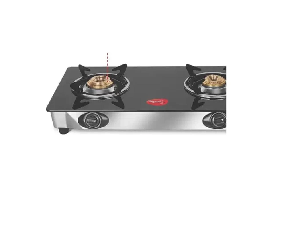PIGEON GLASS  COOK TOP GAS  STOVE 14892 AYUSH BLK - VK Furniture | VK Furniture & Electronics Mangalore