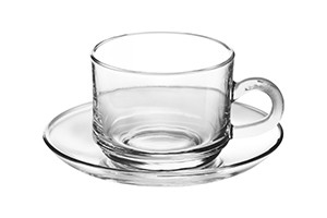 Treo Bistro Glass Tea Cup & Saucer
