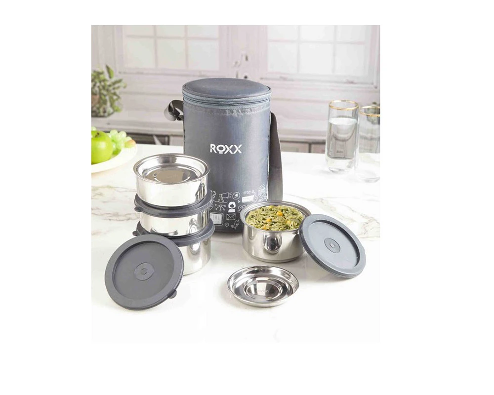 Roxx Happy Meal 3(insulate)Double Wall Tiffin - VK Furniture | VK Furniture & Electronics Mangalore